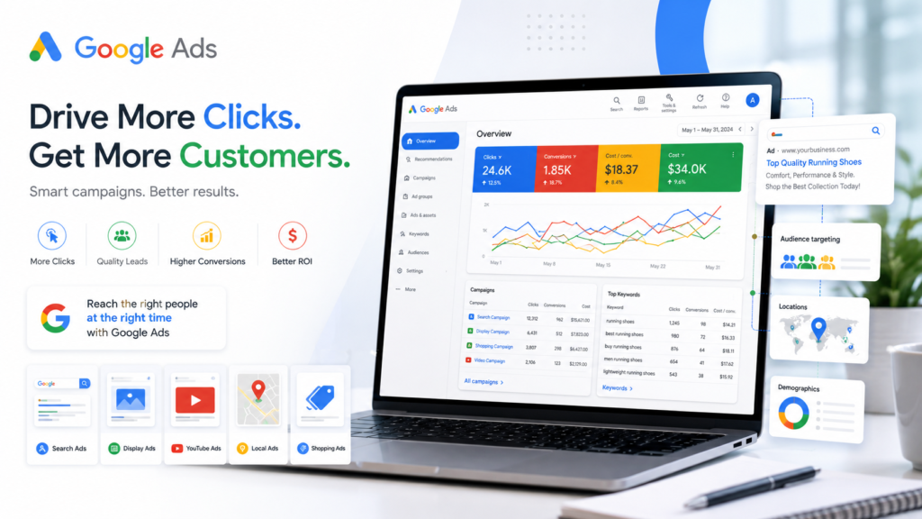 Google Ads reklaamikampaaniate ja digiturunduse visuaal Visibilion turundusagentuurilt