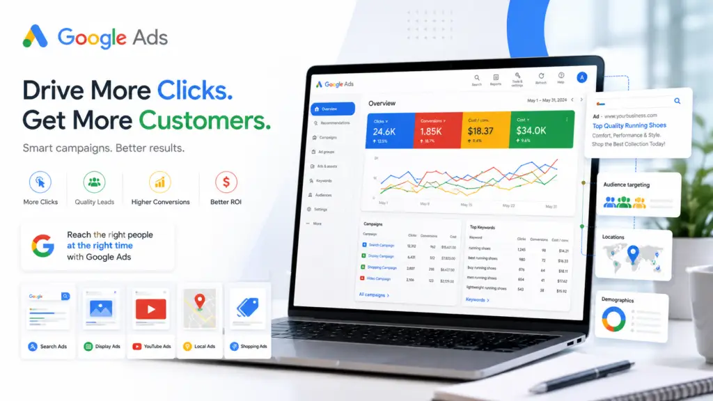 Google Ads reklaamikampaaniate ja digiturunduse visuaal Visibilion turundusagentuurilt