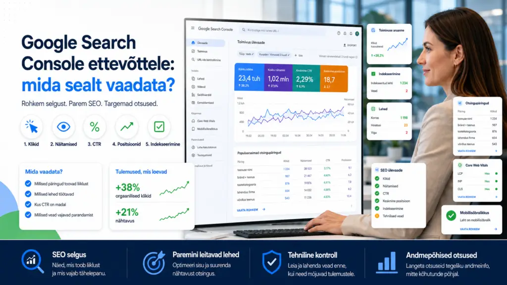 Google Search Console ettevõttele SEO analüütika jälgimiseks