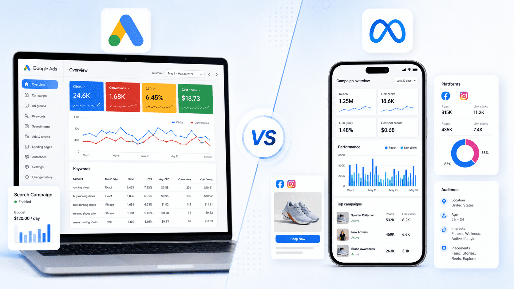 Сравнение Meta Ads и Google Ads в digital-маркетинговой стратегии компании